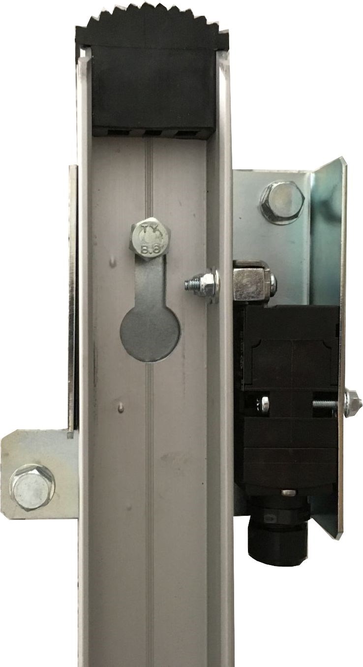 Wall holder for pit ladder type J, with position switch